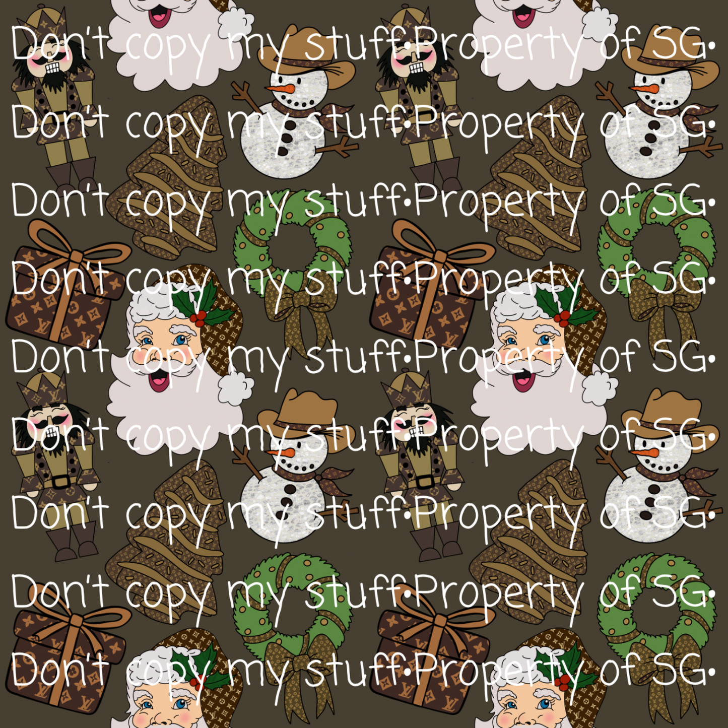 Boujee Santa Seamless