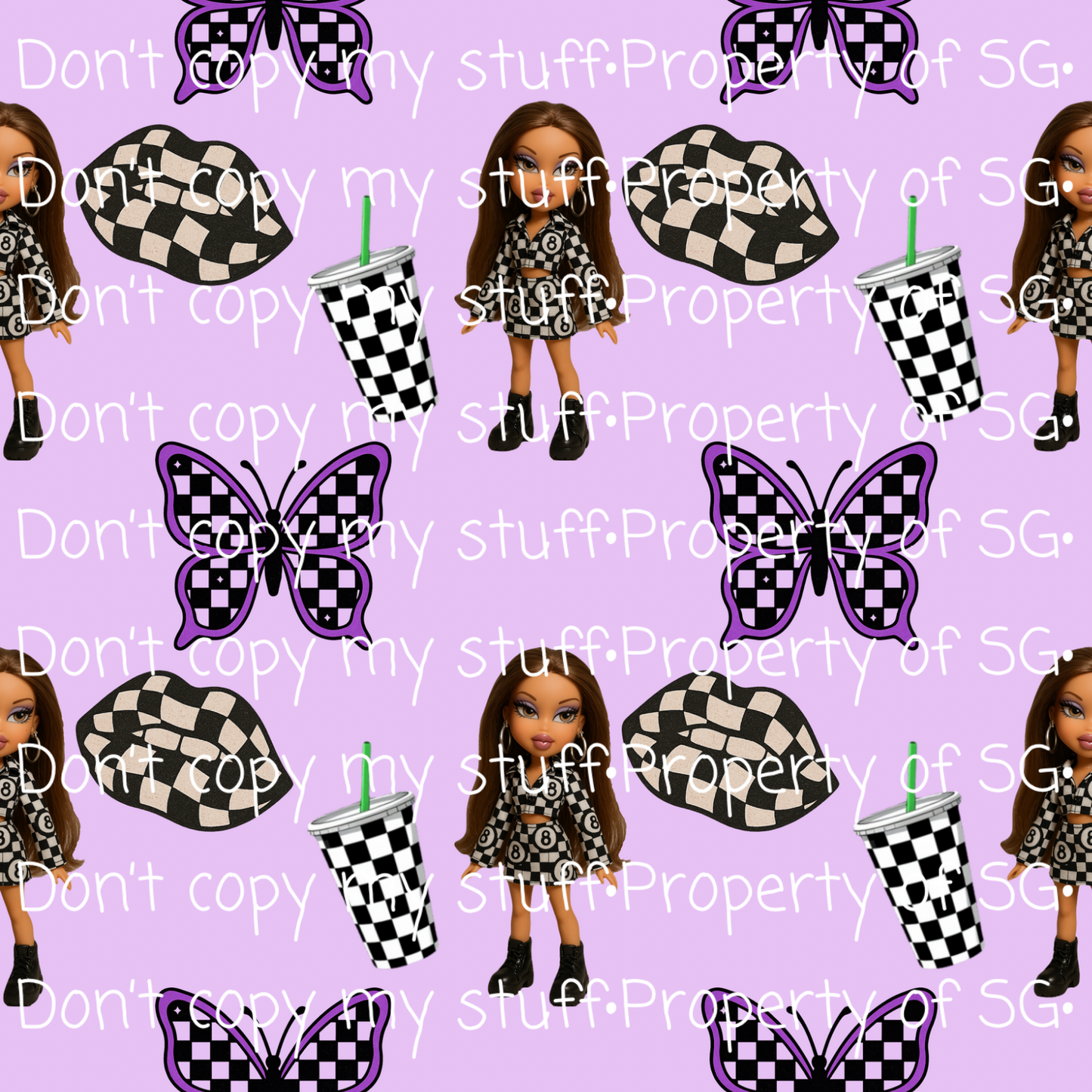 Purple Dolls Seamless