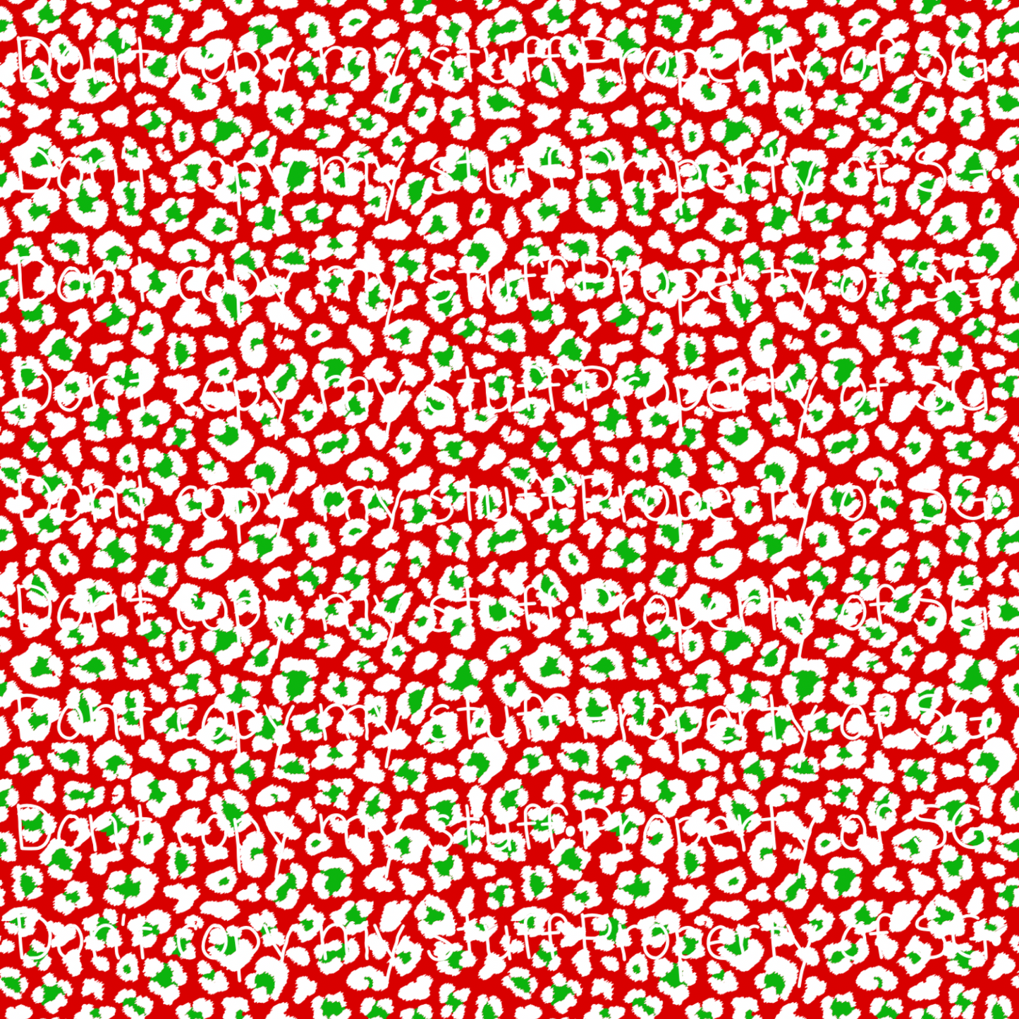 Christmas Red Leopard Seamless