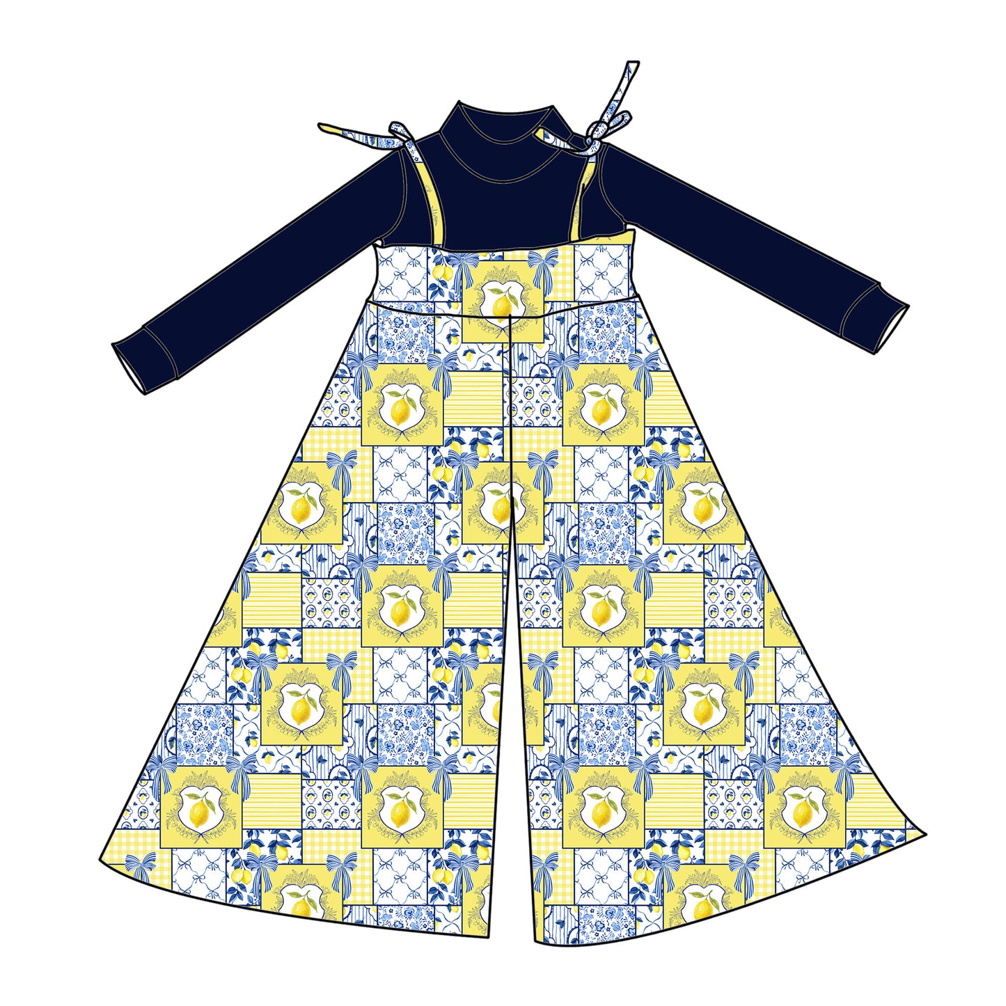 Lemon Zest Flare Romper & Top