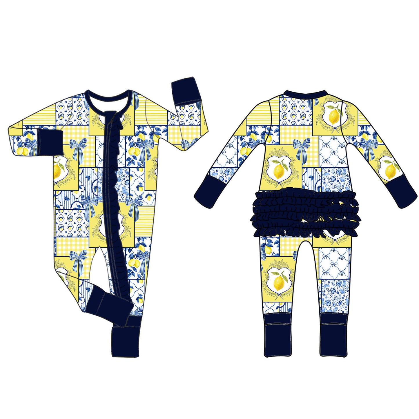 Lemon Zest Ruffled Zippy
