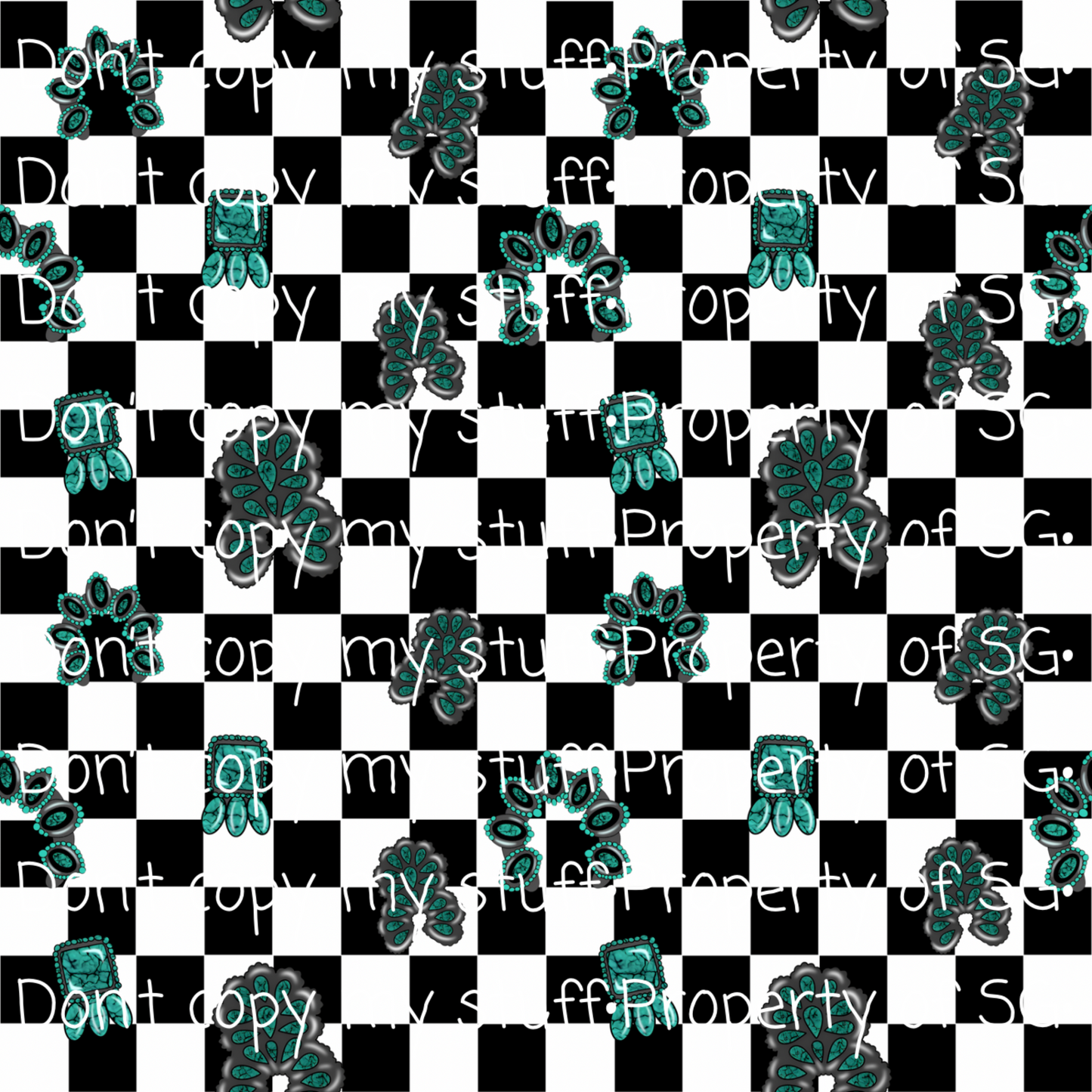 Checkered Conchos Seamless
