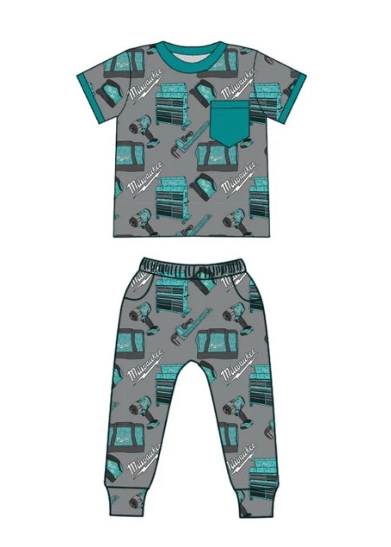 Turquoise Tool Box Joggers