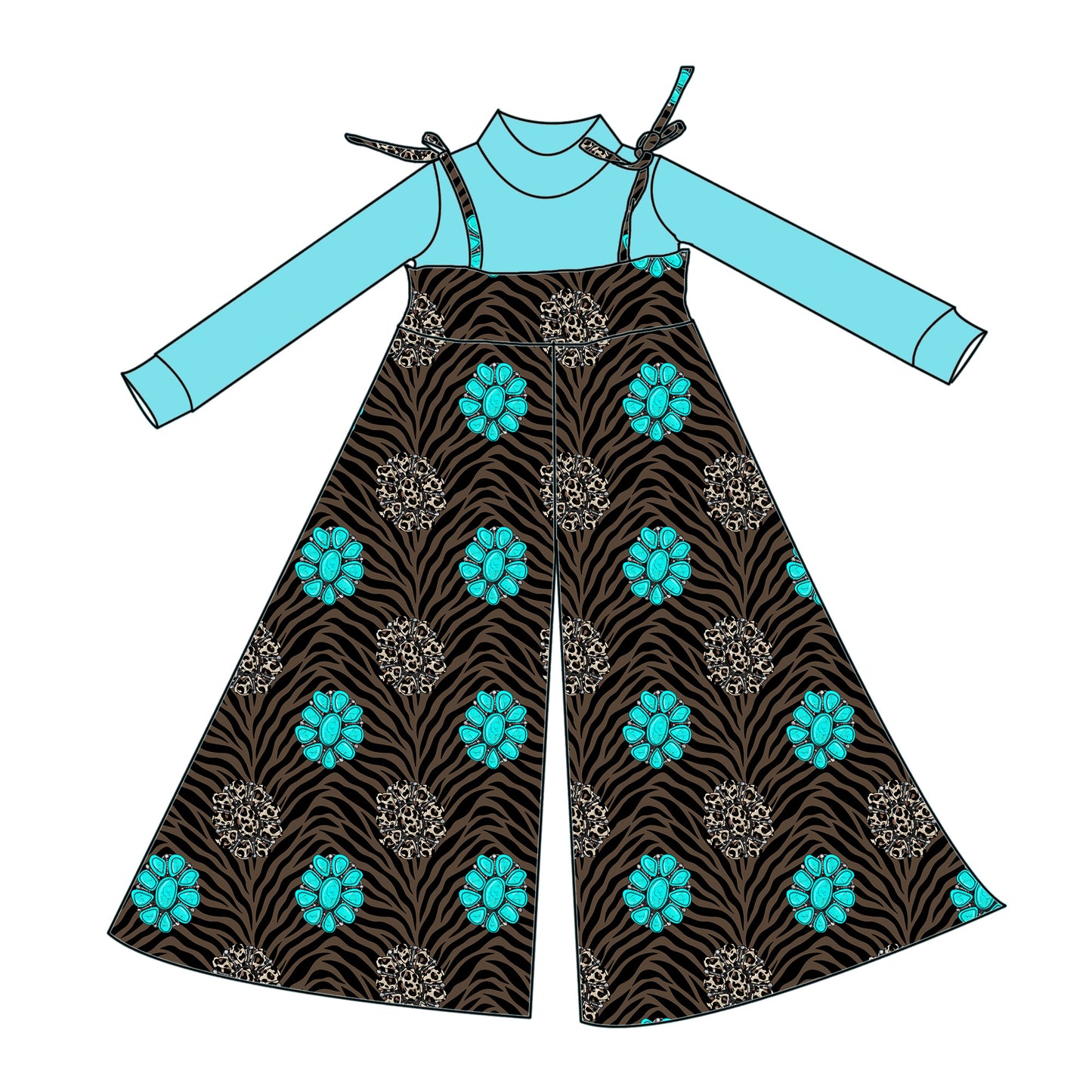 Wild Texan Flare Romper & Top