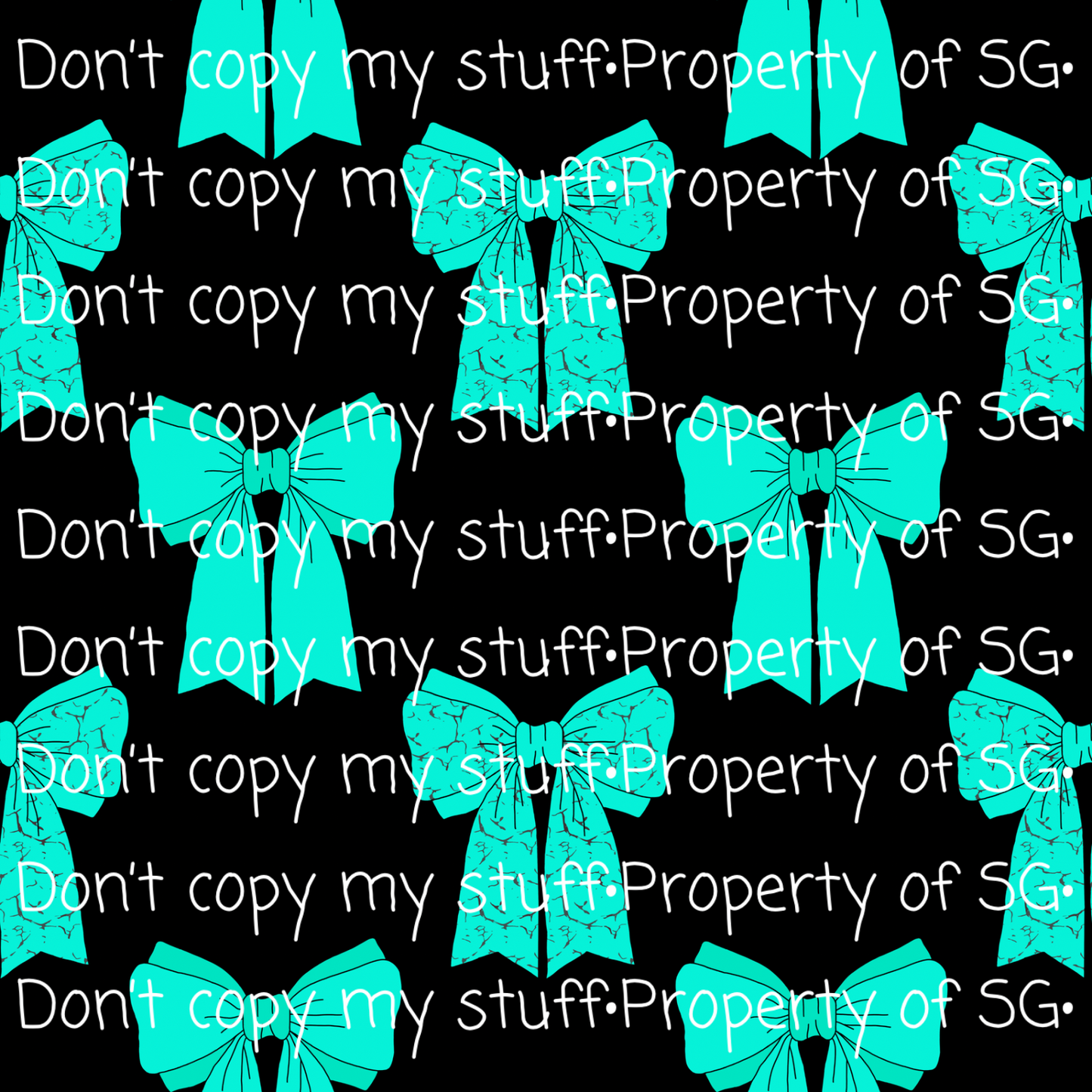 Black & Turquoise Bows Seamless