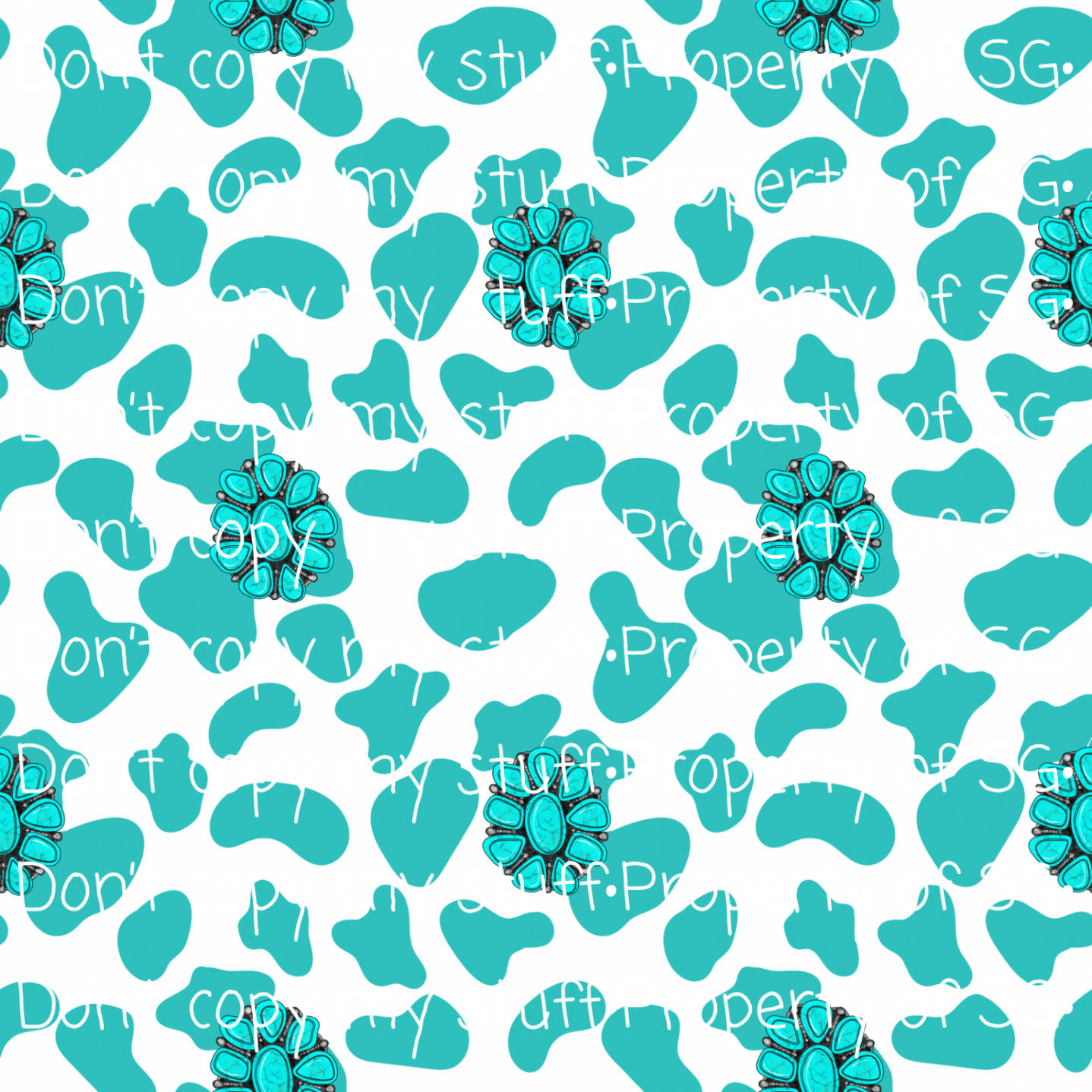 Punchy Turquoise Seamless
