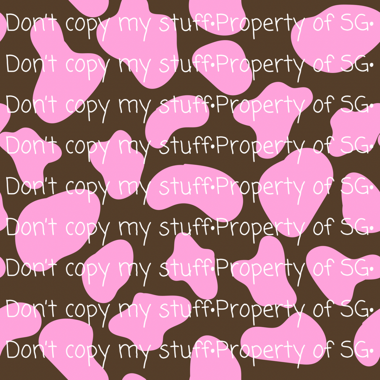 Pink & Brown Cow Seamless