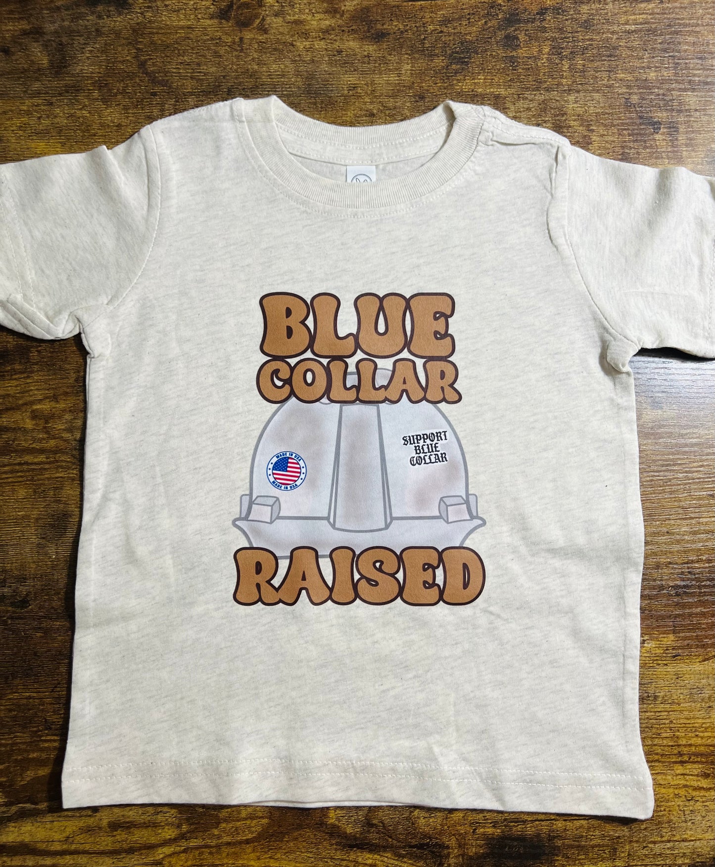 Blue Collar Raised Kids Tee