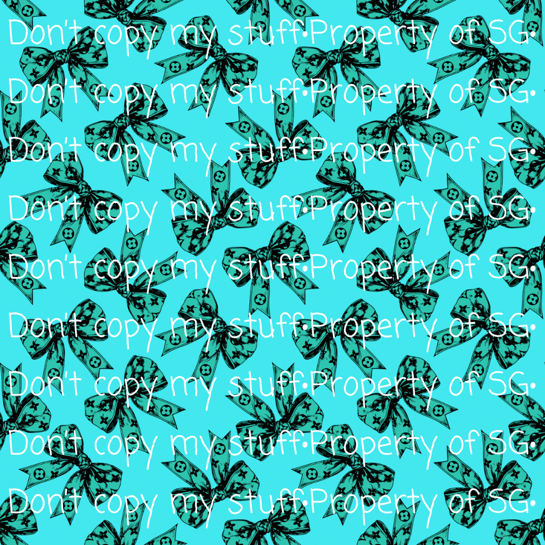 Teal Bows Seamless