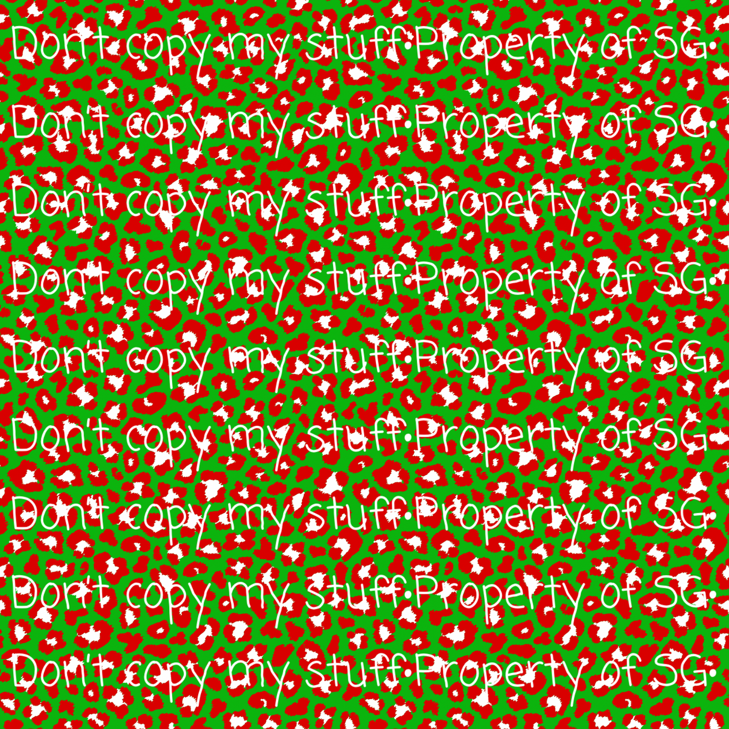 Christmas Green Leopard Seamless