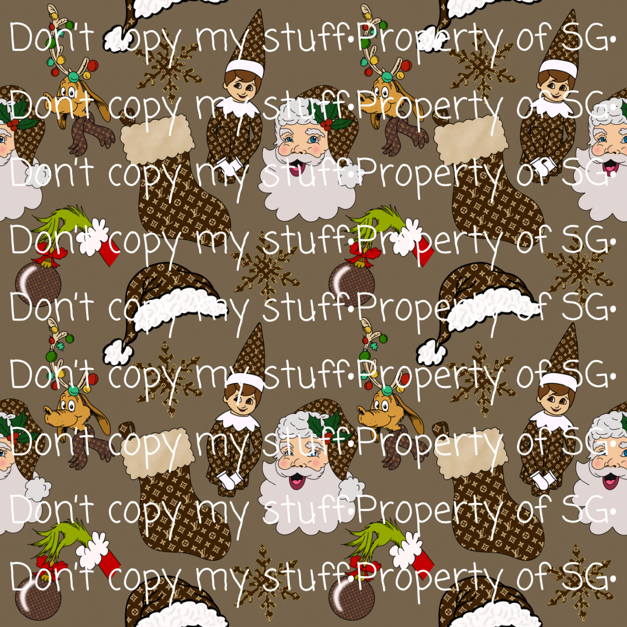 Boujee Christmas Seamless