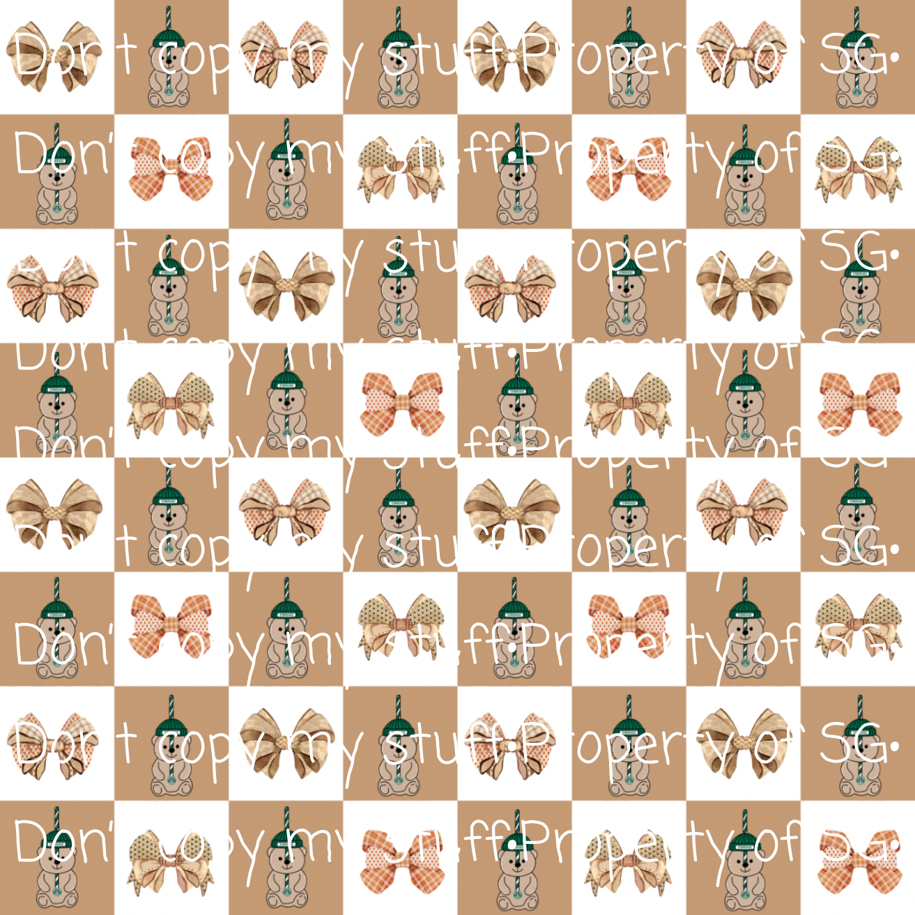 Checkered Bears Seamless