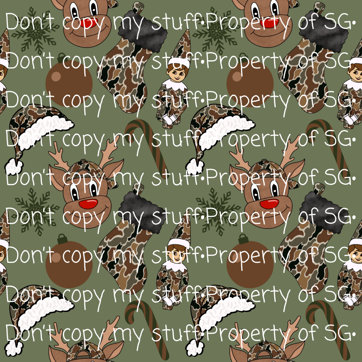 Camo Christmas Seamless