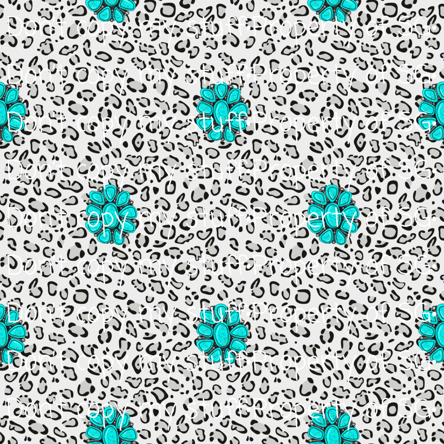 Snow Leopard Punchy Seamless