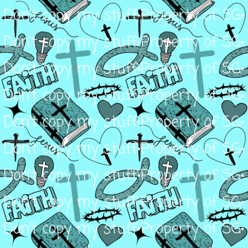Turquoise Faith Seamless