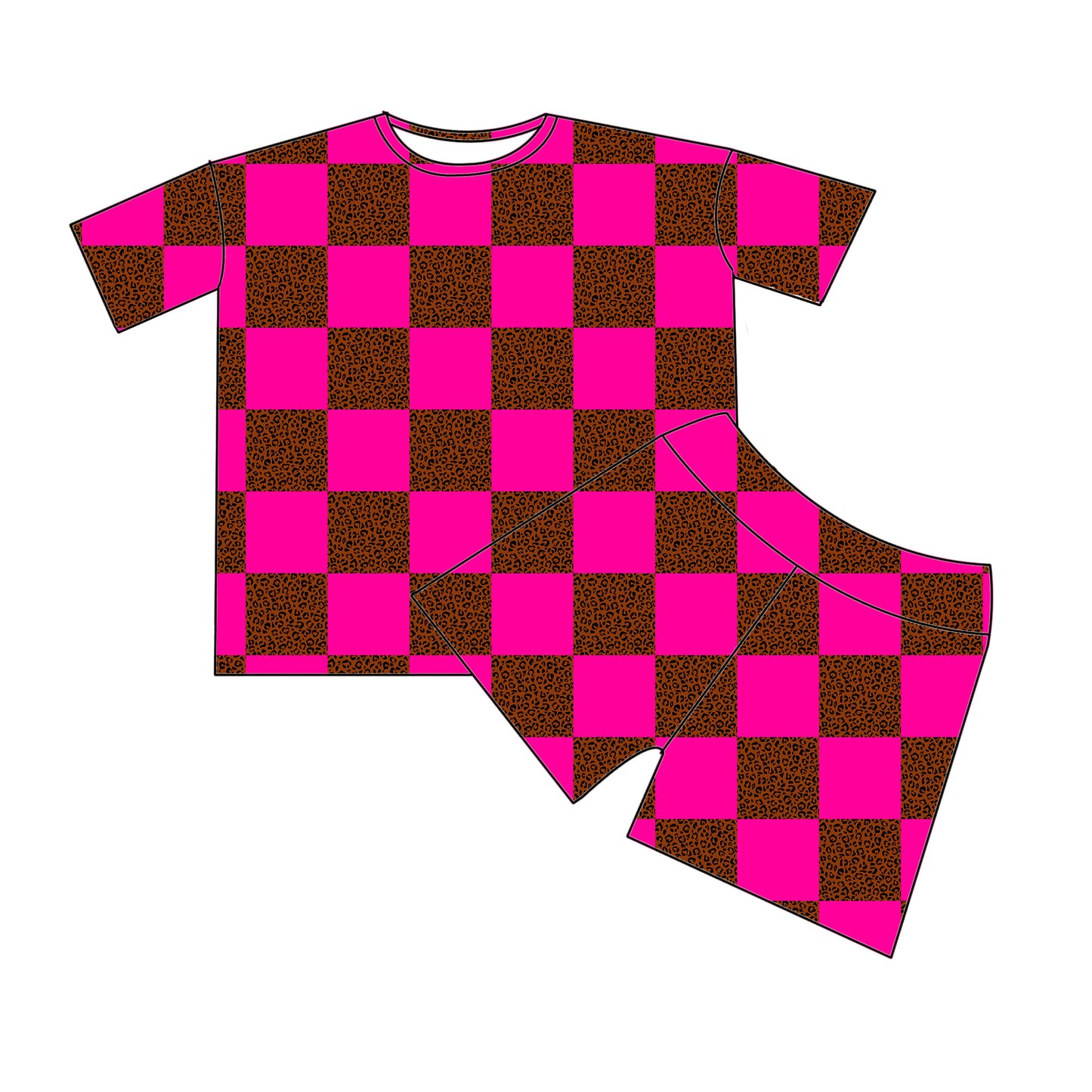 Wild Checks Mama Biker Set