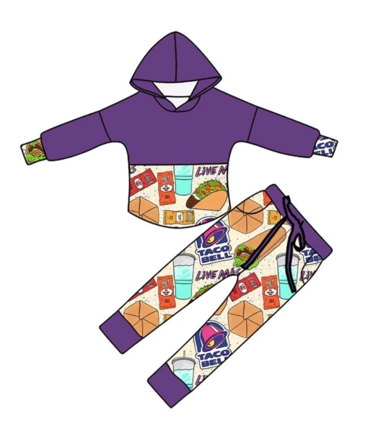 Tacos Please Pullover Set