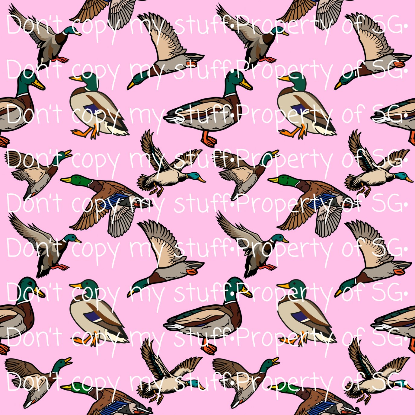 Pink Mallards Seamless