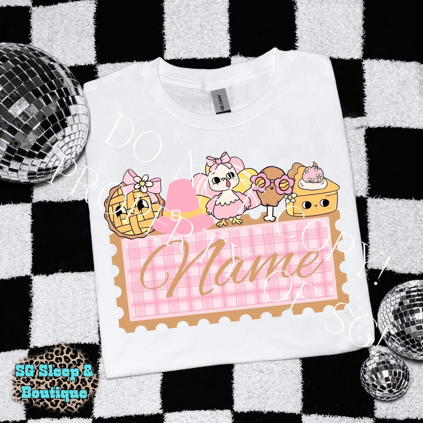 Pink Thanksgiving Custom Name PNG