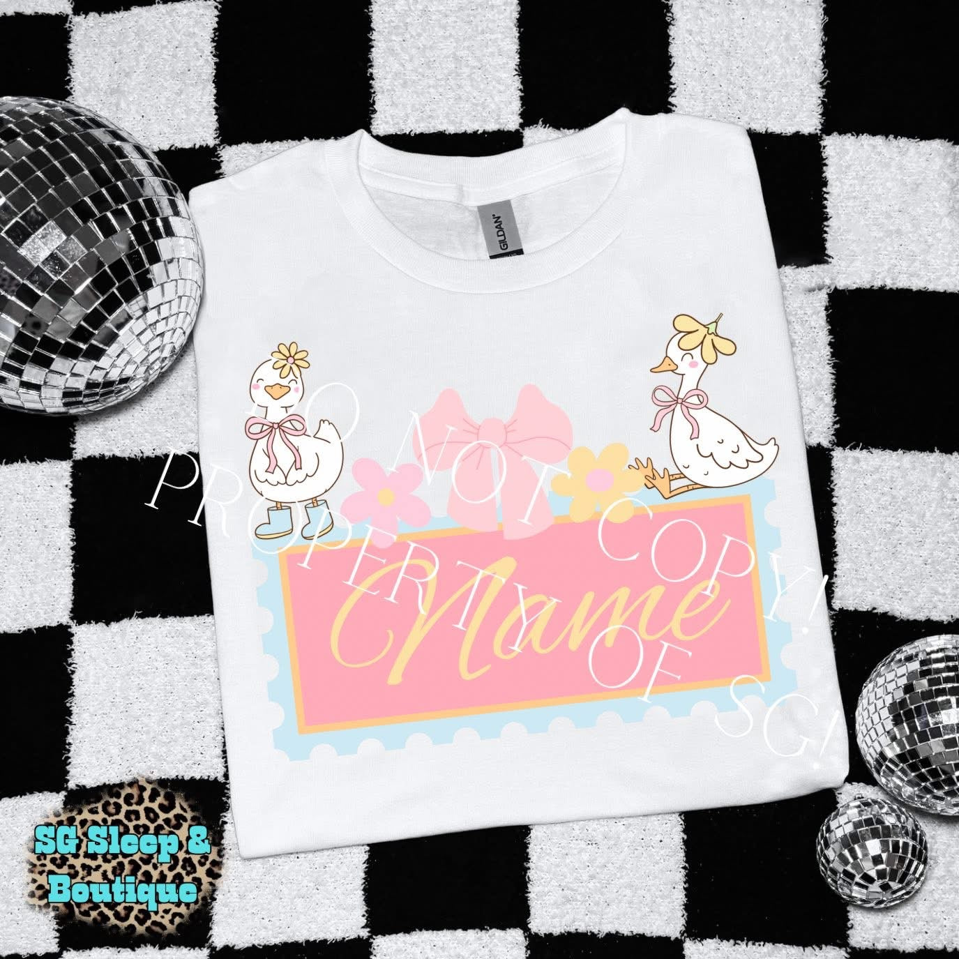 Pink Goose Custom Name PNG