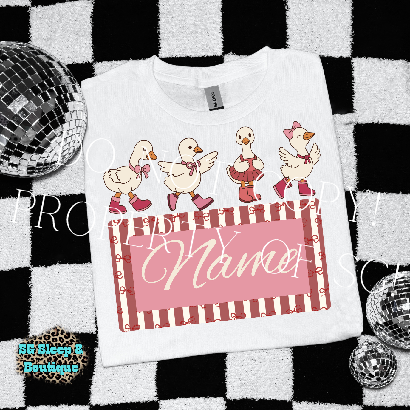 Classy Goose Custom Name PNG