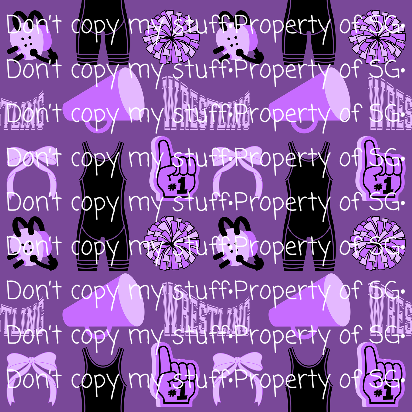 Purple Wrestling Seamless