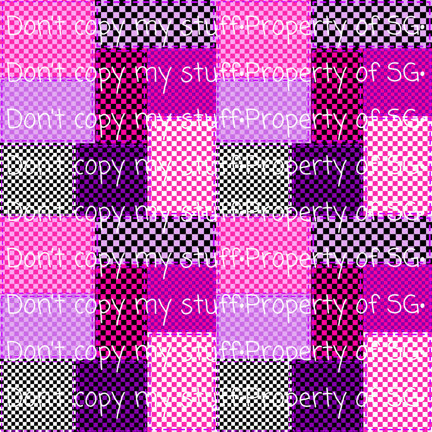 Girly Checkered Patchwork Seamless
