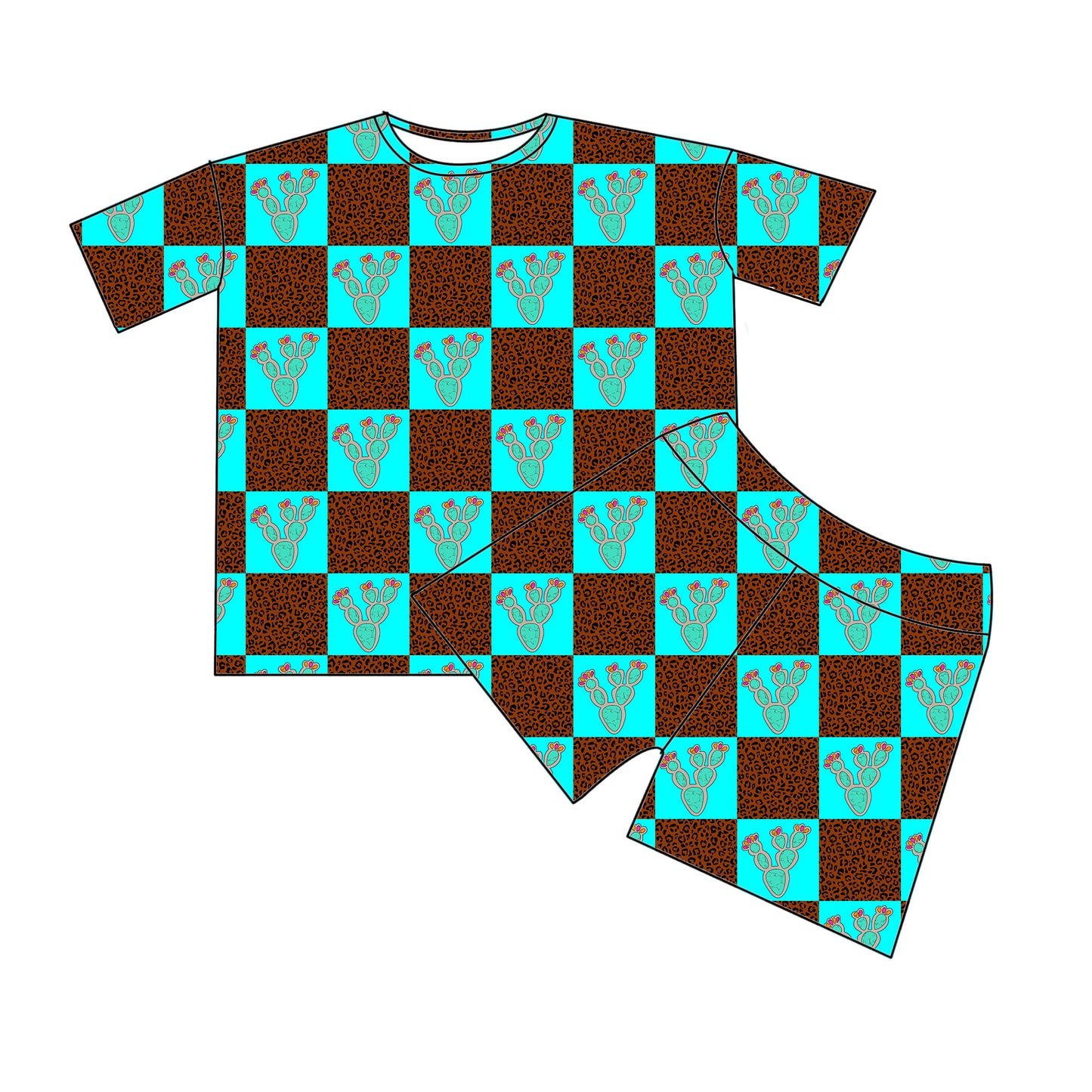 Desert Checks Mama Biker Set