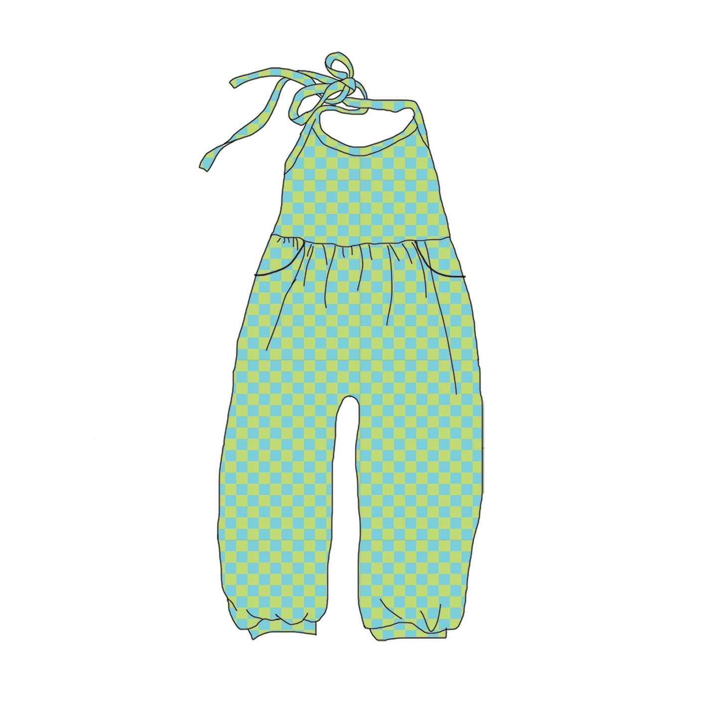 Rad Checks Halter Romper