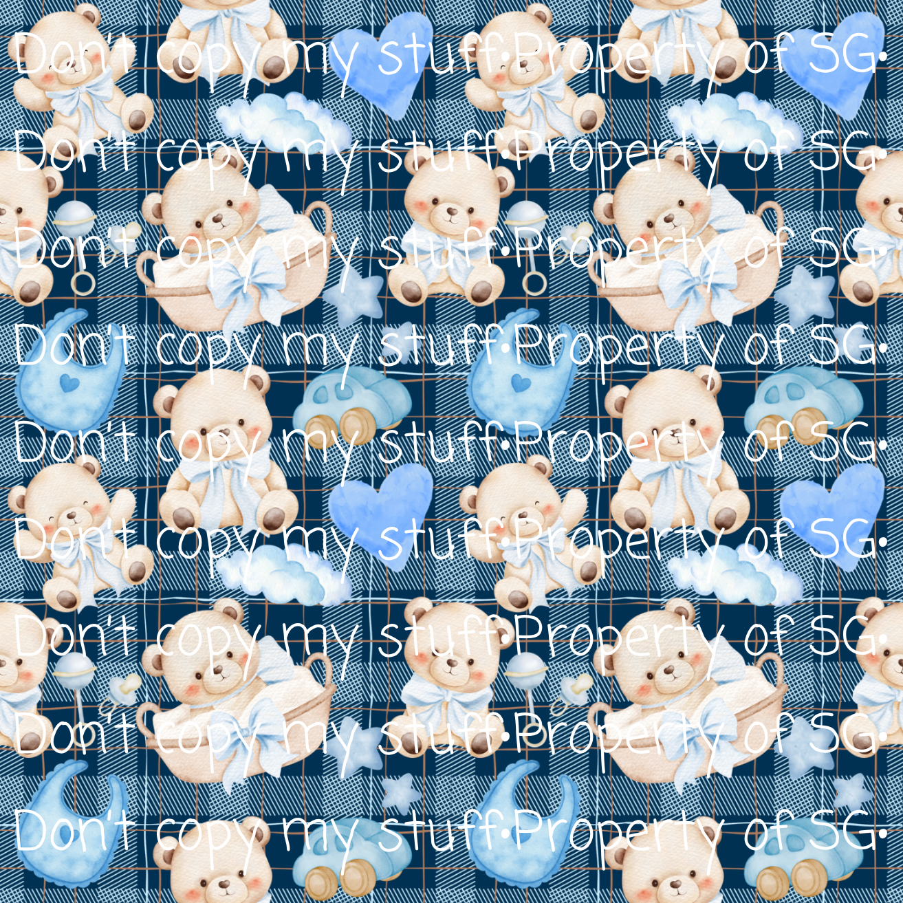 Blue Teddy Seamless