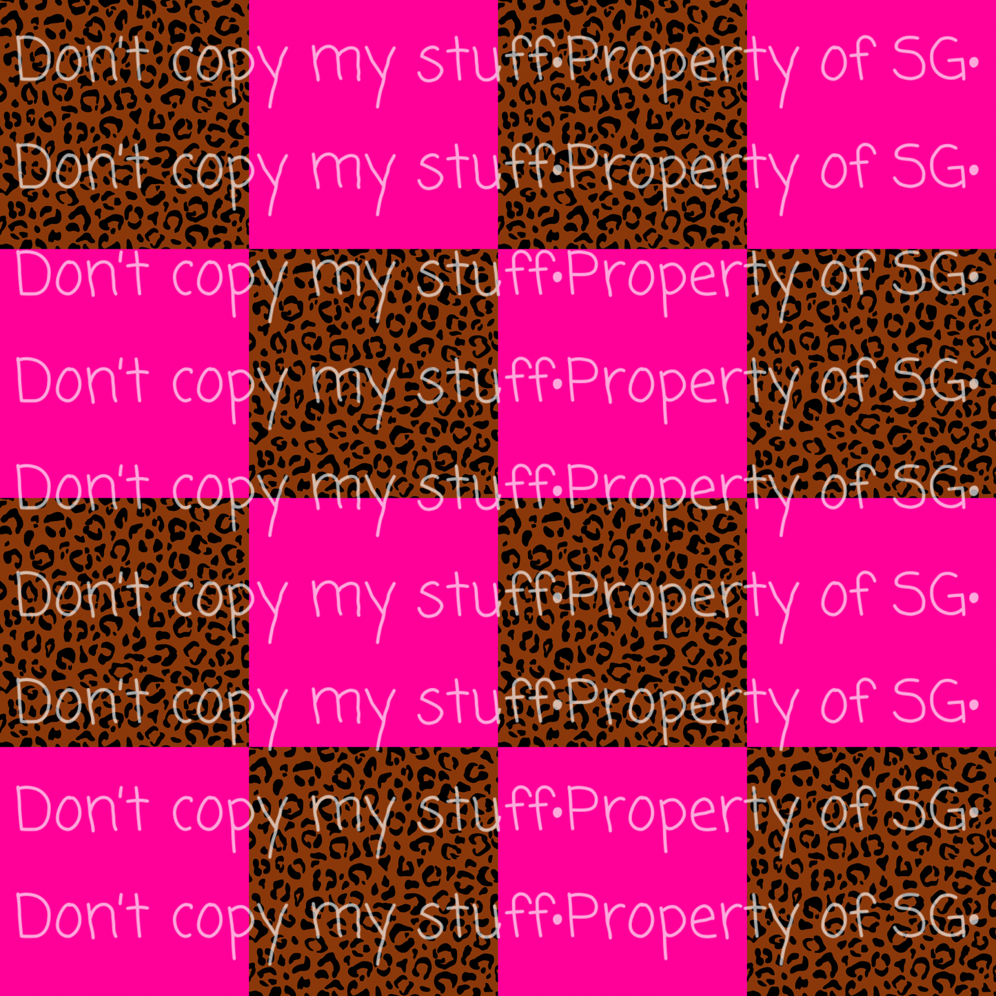 Pink Leopard Checks Seamless