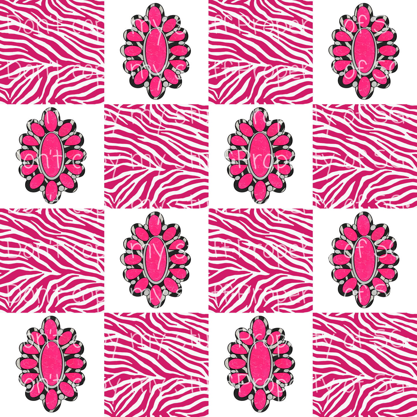 Pink Zebra Concho Seamless