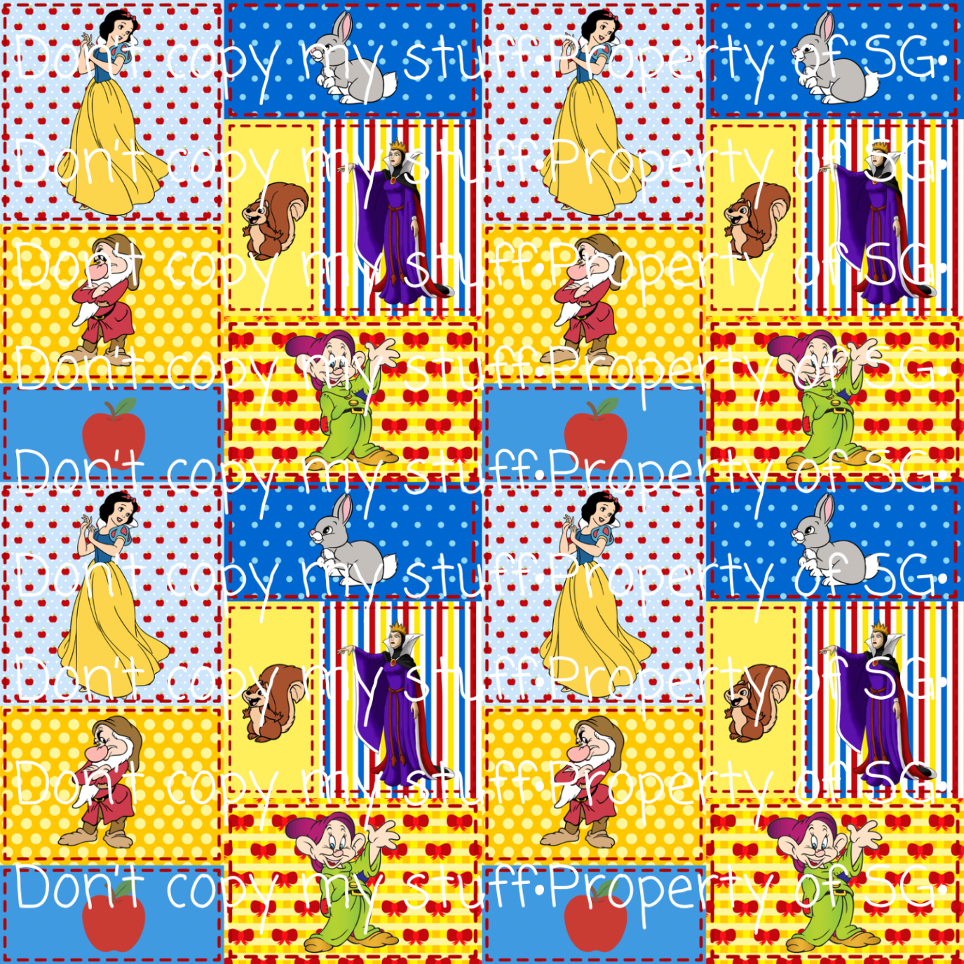Snow White Patchwork Seamless