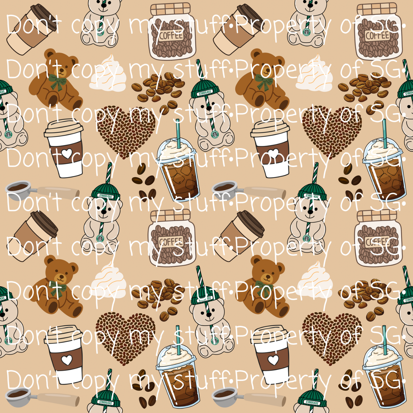 Coffee Bears Seamless