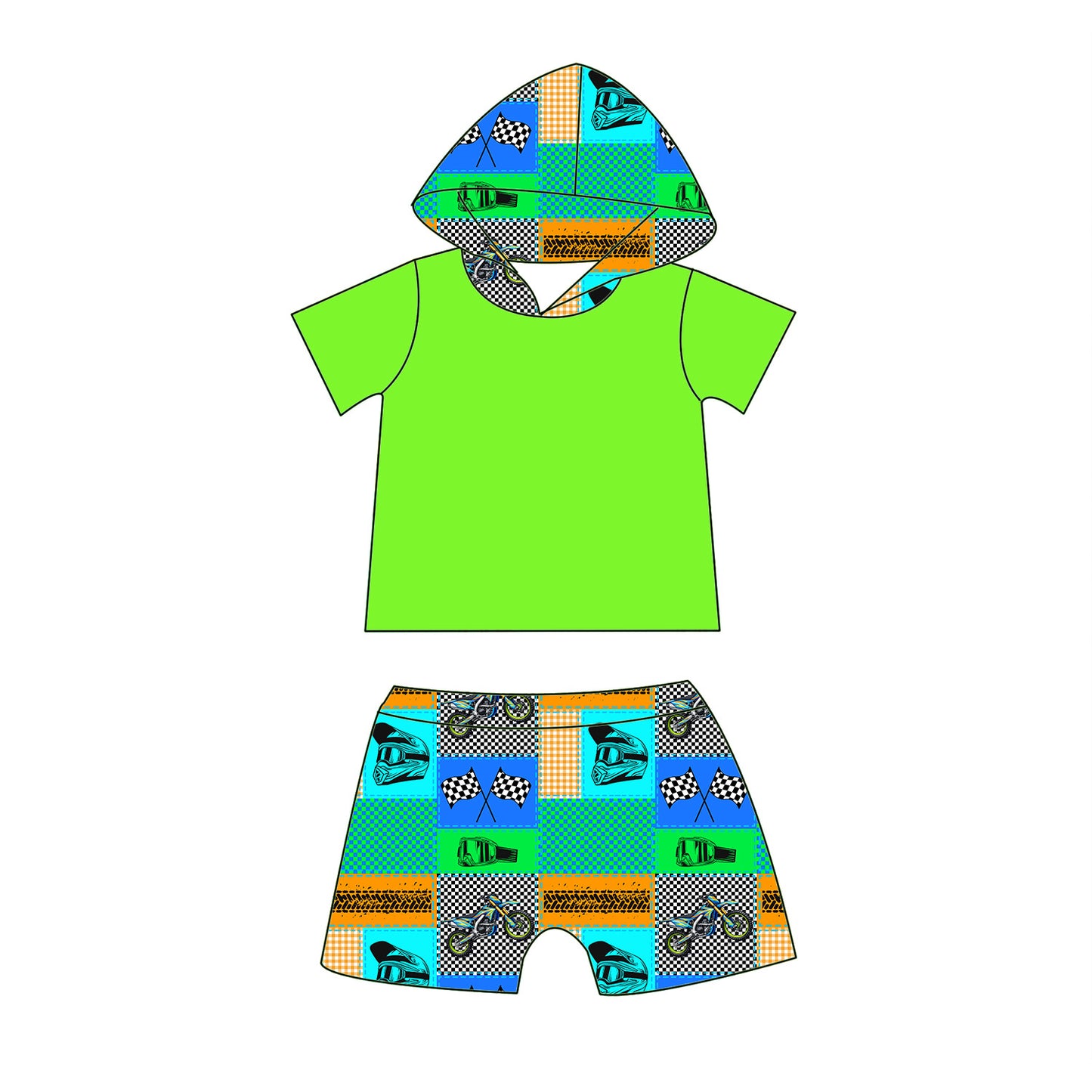 Rip It Hooded Shorts Set