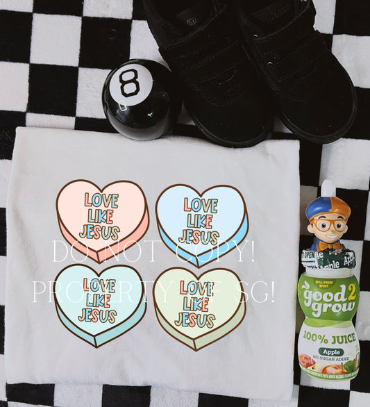 Love like Jesus Hearts Kids Tee