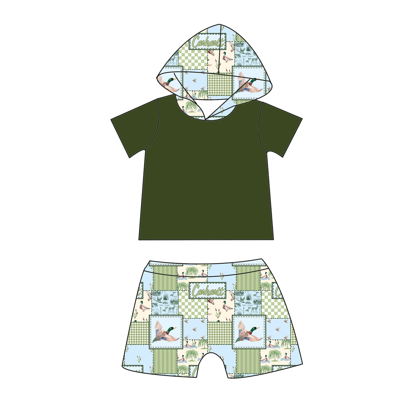 The Pond Hooded Shorts Set