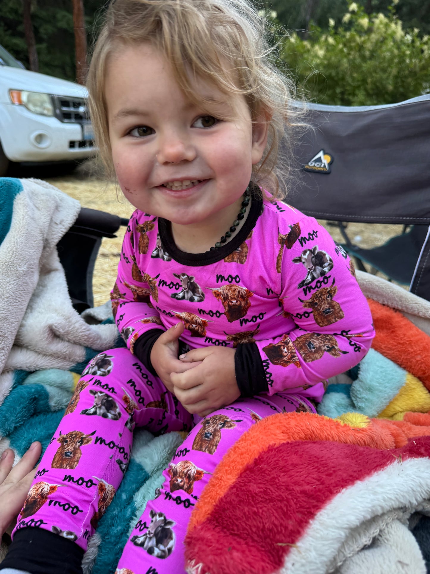 Pink Everywhere a Moo Moo 2 Piece