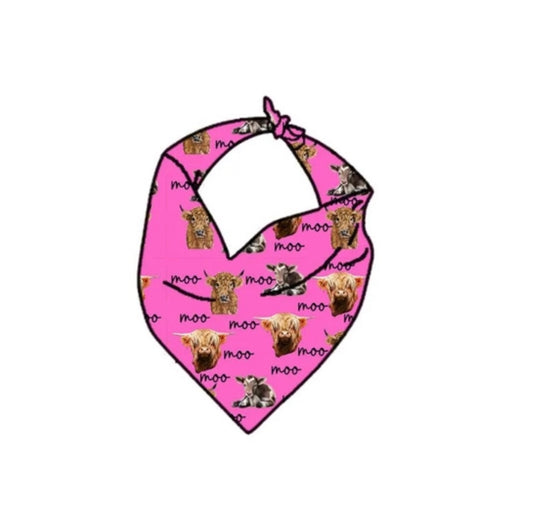 Pink Everywhere a Moo Moo Bib