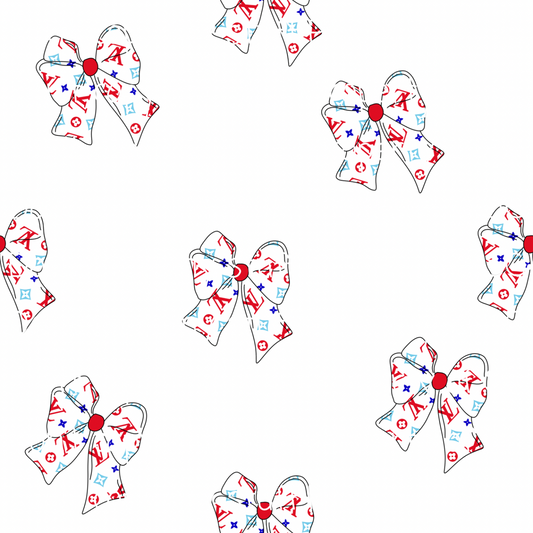 White USA Bows Seamless