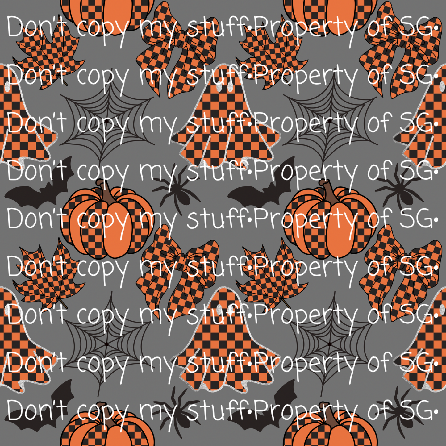 Checkered Spooky Season Seamless