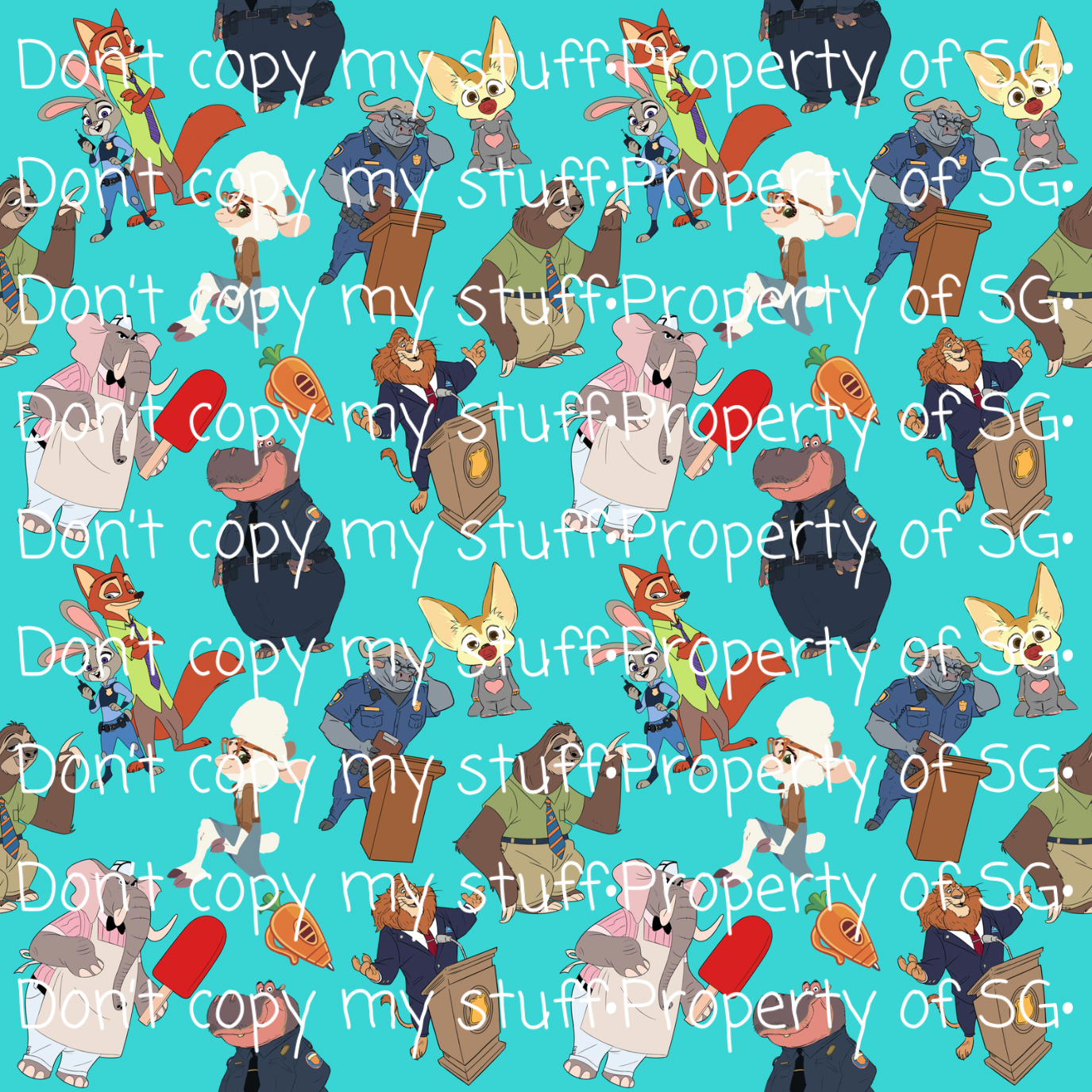 Zoo Characters Seamless