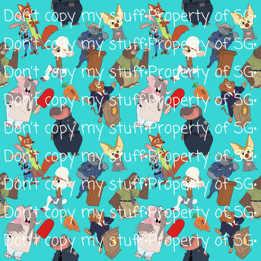 Zoo Characters Seamless