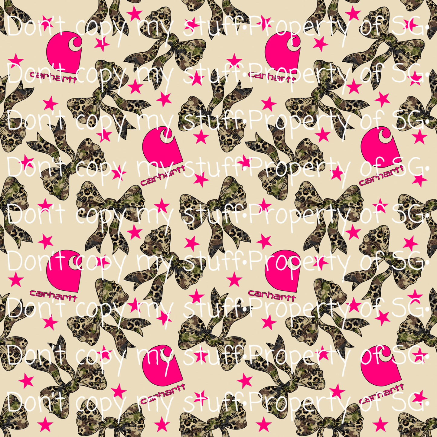 Leopard Camo Bows Seamless