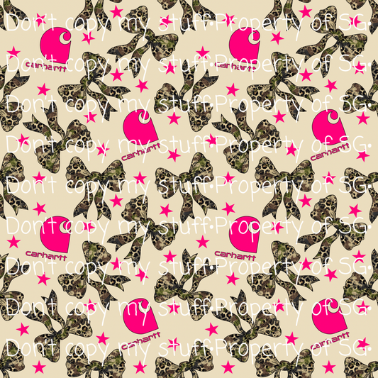 Leopard Camo Bows Seamless