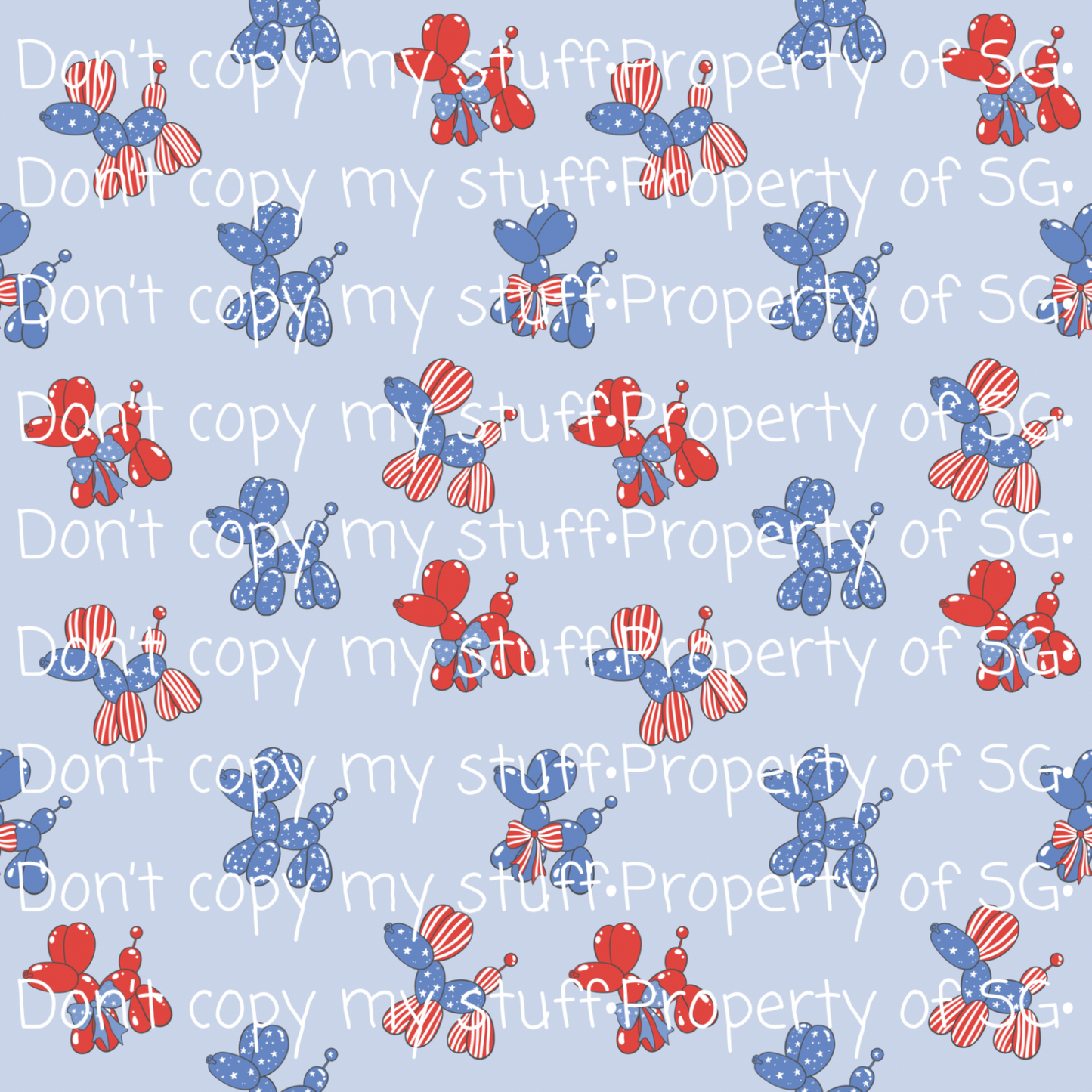 USA Balloon Dogs Seamless