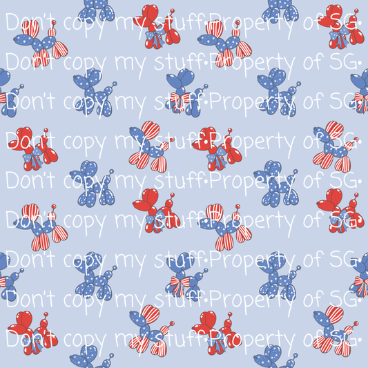USA Balloon Dogs Seamless