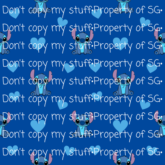Blue Alien Seamless
