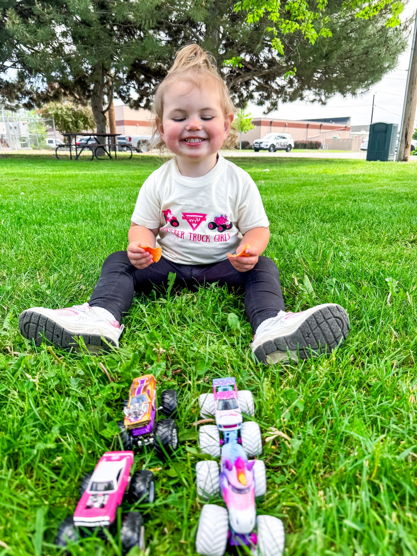 Monster Truck Girly Kids Tee