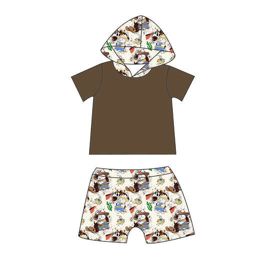 Cowboy Max Hooded Shorts Set